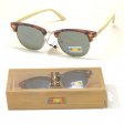 Clubmaster Bamboo Polycarbonate Sunglasses BA101