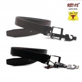 3.5cm Leather Belts (Black/Dark Brown) with Reversible Gun-Metal Buckle BLT-R006 3.5cm Leather Belts (Black/Dark Brown) with Reversible Gun-Metal Buckle BLT-R006