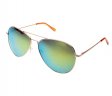 Aviator Metal Tinted Lens Sunglasses (Spring Tenple, Large Size) RB006-2