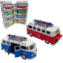 1:32 VW Bus with Aussie Flag Surfboard on top and Cruzin & I Love Australia sticker on both sides of doors AA8011SW 1:32 VW Bus with Aussie Flag Surfboard on top and Cruzin & I Love Australia sticker on both sides of doors AA8011SW