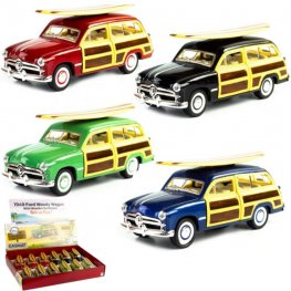 1:40 5" 1949 Ford Woody Wagon with surfboard (4 Colors) KT5402DS1 1:40 5" 1949 Ford Woody Wagon with surfboard (4 Colors) KT5402DS1