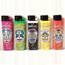 Skull Pattern Black Head Disposable Gas Lighters - DL-845-SK