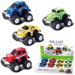 3.5" Diecast Models 1:64 Big Wheel Cars (4 Assorted) 3.5" Diecast Models 1:64 Big Wheel Cars (4 Assorted)