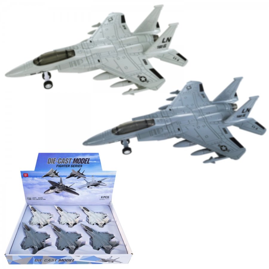 8" Diecast Models 1:400 F15 Fighter Jet