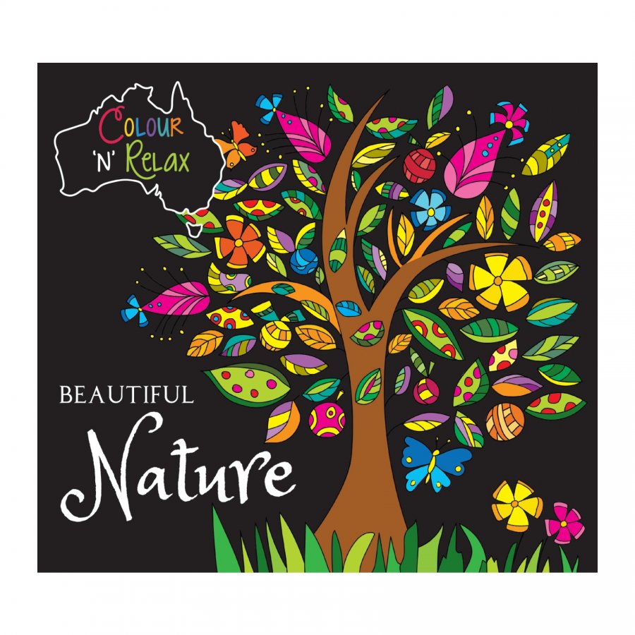 Colour \'N\' Relax Beautful Nayure (48 Pages Adult Colouring Book) MM11402