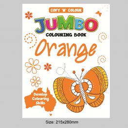 64 Pages Copy 'N' Colour Jumbo Colouring Book ORANGE (MM76335)