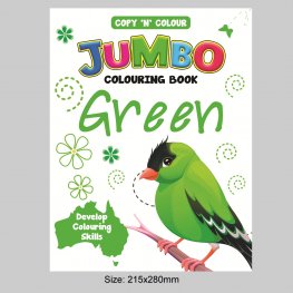 64 Pages Copy 'N' Colour Jumbo Colouring Book GREEN (MM76342)