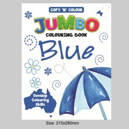 64 Pages Copy 'N' Colour Jumbo Colouring Book BLUE (MM76359)