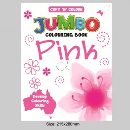 64 Pages Copy 'N' Colour Jumbo Colouring Book PINK (MM76366)