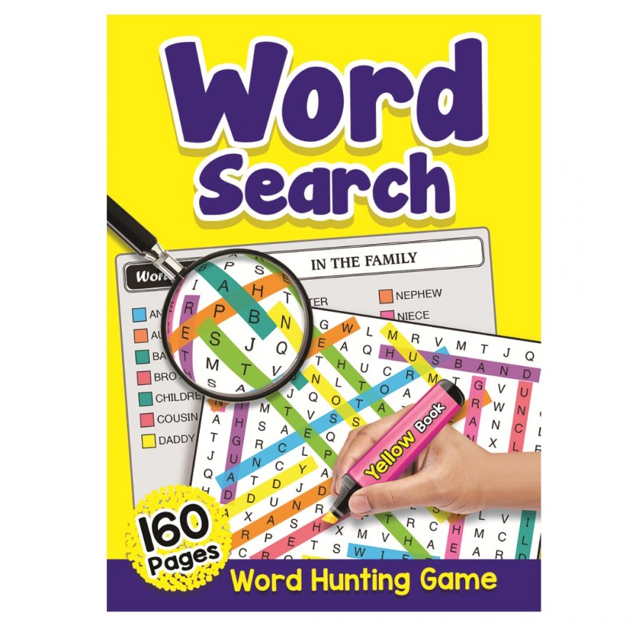 160 Pages Word Search Book Yellow (MM93609)