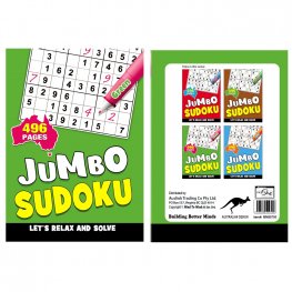 496 Pages Junbo Sudoku Book GREEN (MM99700) 496 Pages Junbo Sudoku Book GREEN (MM99700)