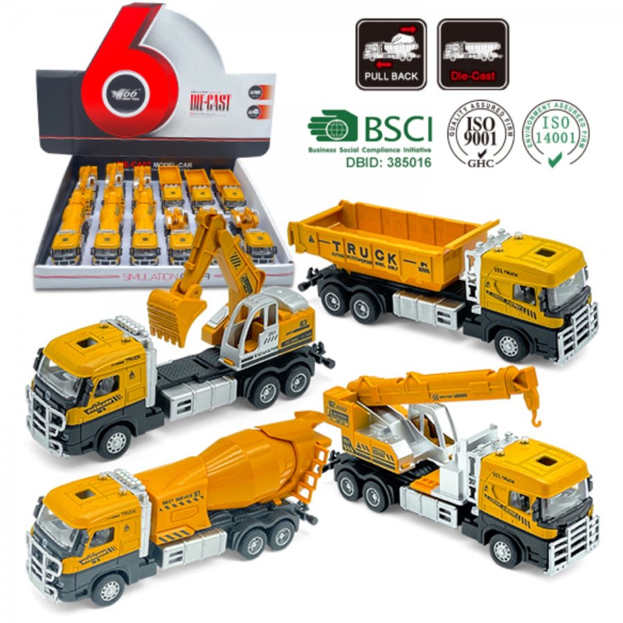 1:60 Construction Truck (4 Assorted, 7\" Model) MY2463D-12