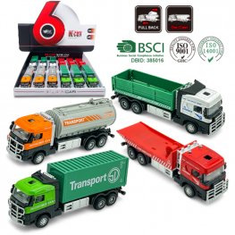 7" Diecast Models City Trucks (4 Assorted) MY2464D-12 7" Diecast Models City Trucks (4 Assorted) MY2464D-12