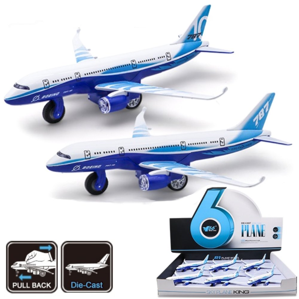 9" Diecast Models Boying 787 (2 Assorted)