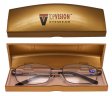 Reading Glasses Metal Frame Spring Temple in Hard Case R9xxx-Case