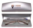 Reading Glasses Metal Frame Spring Temple in Hard Case R9xxx-Case