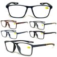 Spring Temple Plastic Unisex Reading Glasses 2 Style Asstd R9276/77