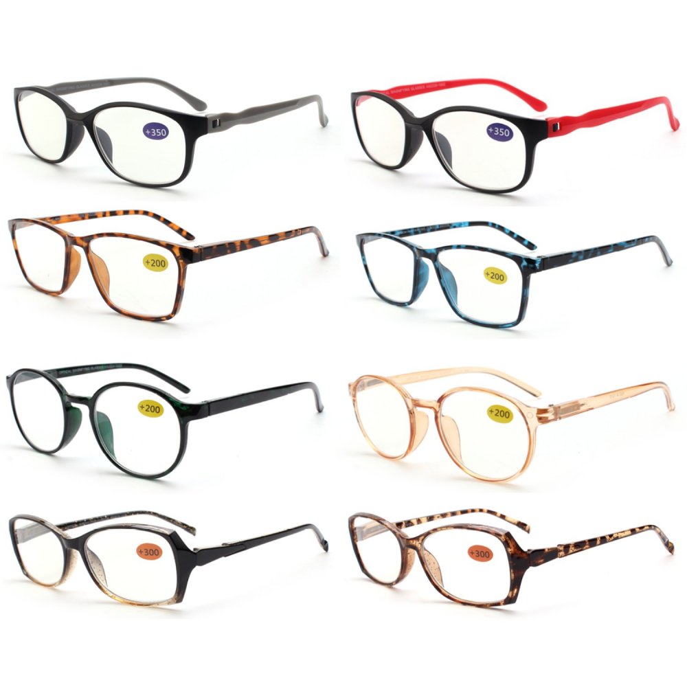 Unisex Fashion Spring Arm Reading Glasses 4 Style Asstd R9312-15