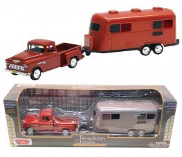 1:43 1955 Chevy 5100 Stepside / Camper (Dark Red) MM78670AC/73829/76032 1:43 1955 Chevy 5100 Stepside / Camper (Dark Red) MM78670AC/73829/76032