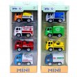 3" Diecast Mini Engineering Vehicle 8 Style, 4pcs Mixed in Hangsell Window Box WGT2411-4