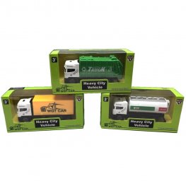 1:64 Diecast City Transport Vehicle, 3 Style Mixed Window Box WGT2426-1 1:64 Diecast City Transport Vehicle, 3 Style Mixed Window Box WGT2426-1