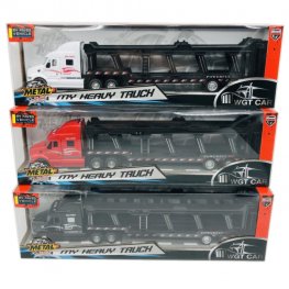 1:50 Diecast Car Carrier Truck, 3 Style Mixed Window Box WGT2441-1 1:50 Diecast Car Carrier Truck, 3 Style Mixed Window Box WGT2441-1