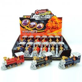 7" Diecast Locomotive with Light & Sound, 3 Colors Mixed WGT2445-12 7" Diecast Locomotive with Light & Sound, 3 Colors Mixed WGT2445-12