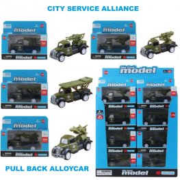 3.5" Diecast Military Truck in Hangsell Window Box, 6 Style Mixed in CDU WGT2449-24 3.5" Diecast Military Truck in Hangsell Window Box, 6 Style Mixed in CDU WGT2449-24
