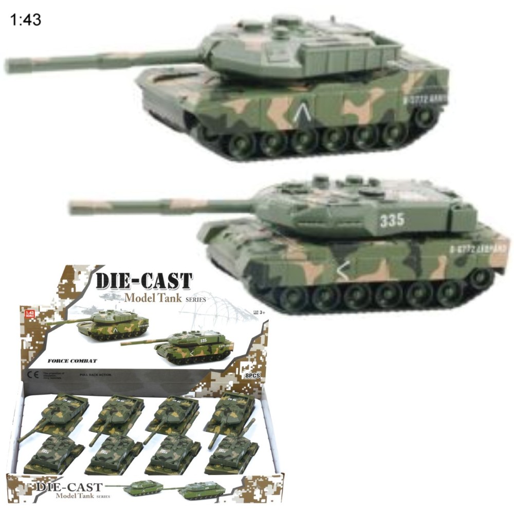5\" Diecast Models 1:43 Combat Tank Camouflage (2 Styles)