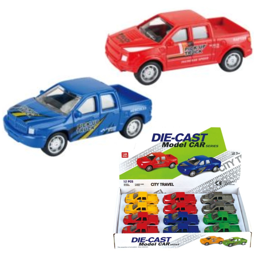 3.5" Diecast Models 1:64 Dodge Pick Up & Ford Pick Up (Mixed Colours)