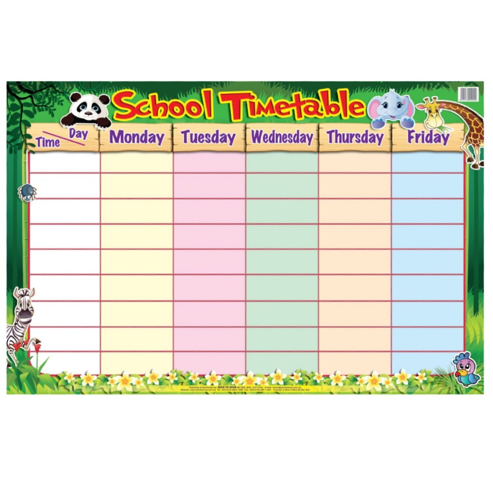 School Timetable - Educational Chart (MM09900)